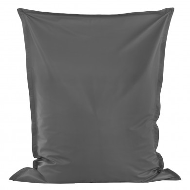 Gris Puff Almohada cuero ecológico
