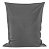 Gris Puff Almohada cuero ecológico