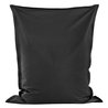 Negro Puff Almohada cuero ecológico