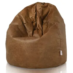 Puff Pera XL Estándar - Piel Natural Premium