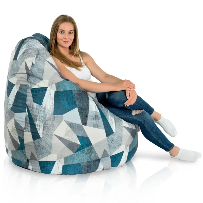 Puff Pera XXL para adultos Gigante - Tejido Estampado Premium – vista 3
