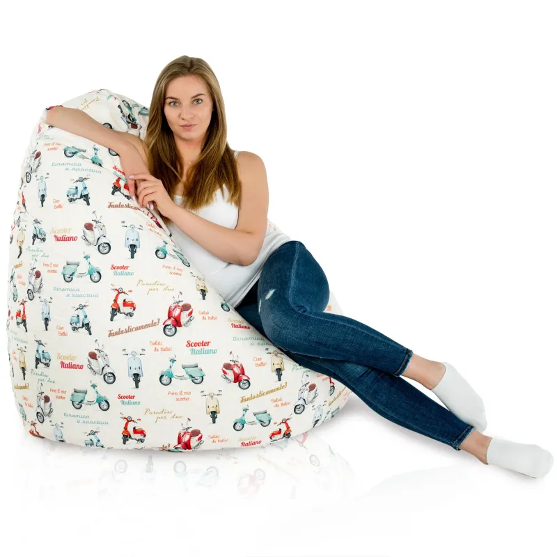 Puff Pera XXL para adultos Gigante - Tejido Estampado Premium – vista 17