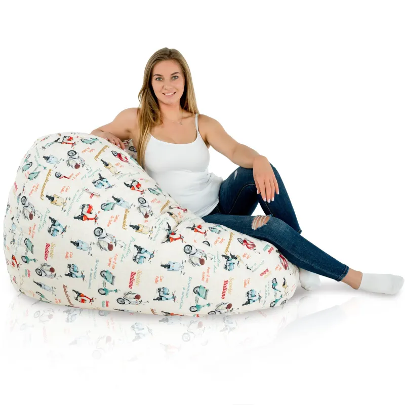 Puff Pera XXL para adultos Gigante - Tejido Estampado Premium – vista 18