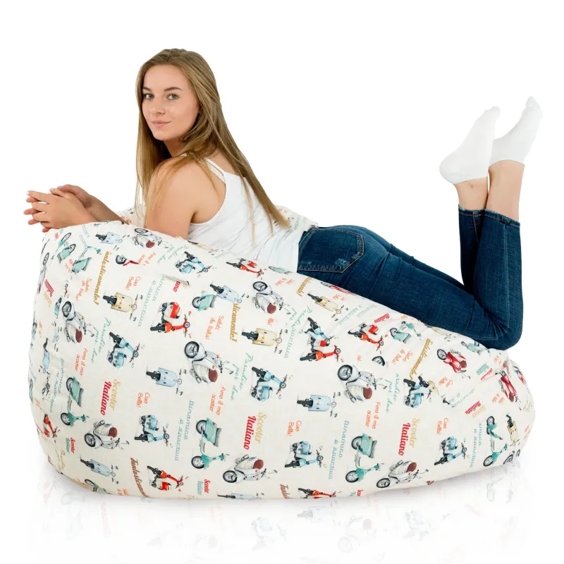 Puff Pera XXL para adultos Gigante - Tejido Estampado Premium – vista 19