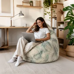 Puff Pera XXL para adultos Gigante - Tejido Estampado Premium – vista 101