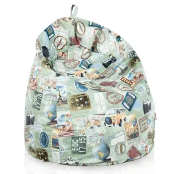 Puff Pera XXL para adultos Gigante - Tejido Estampado Premium – vista 116
