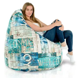 Puff Pera XXL para adultos Gigante - Tejido Estampado Premium – vista 109