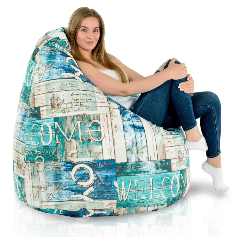 Puff Pera XXL para adultos Gigante - Tejido Estampado Premium – vista 109
