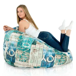 Puff Pera XXL para adultos Gigante - Tejido Estampado Premium – vista 110