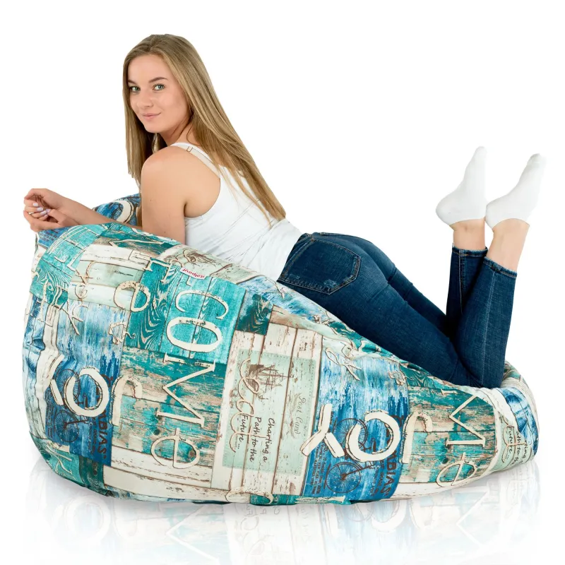 Puff Pera XXL para adultos Gigante - Tejido Estampado Premium – vista 110