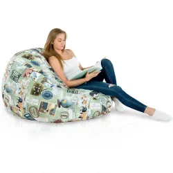 Puff Pera XXL para adultos Gigante - Tejido Estampado Premium – vista 118