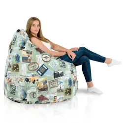 Puff Pera XXL para adultos Gigante - Tejido Estampado Premium – vista 119