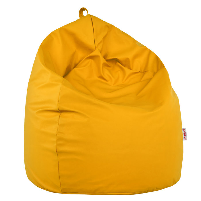 Amarillo puff pera para niños cuero ecológico