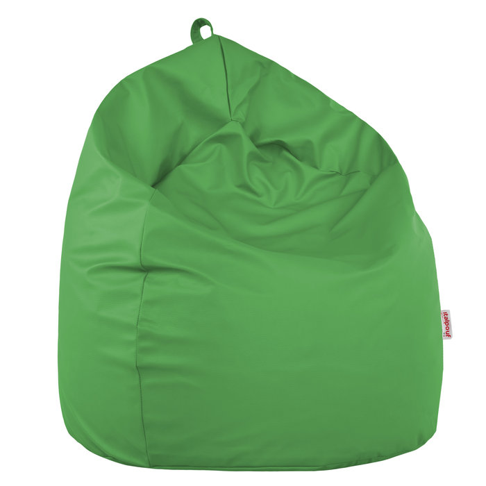 Verde puff pera para niños cuero ecológico