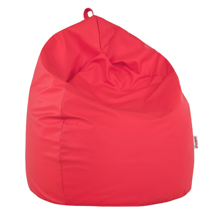 Rosa puff pera para niños cuero ecológico