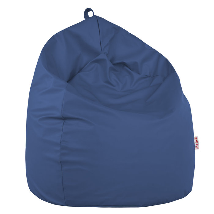 Azul puff pera para niños cuero ecológico