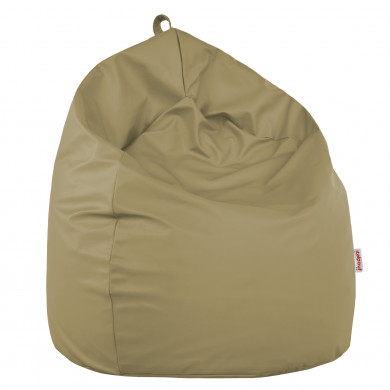 Beige puff pera cuero ecológico