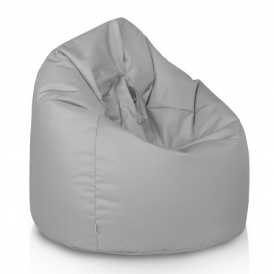Plateado puff pera nylon