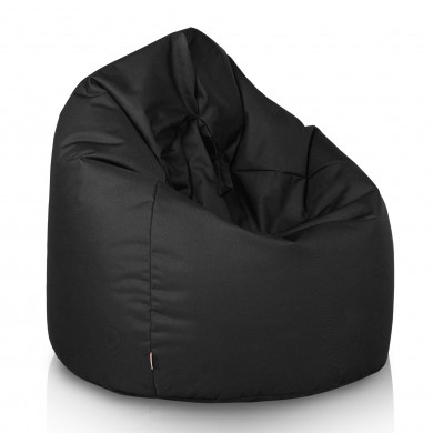 Negro puff pera nylon