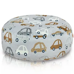 Puff Reposapiés Redondo - Tejido Estampado Premium