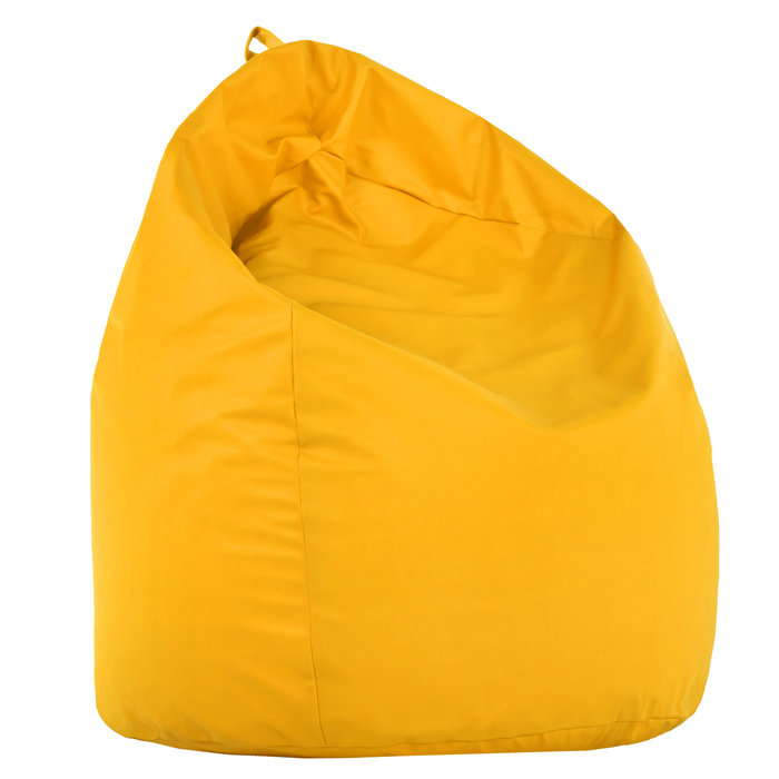 Amarillo puff pera XL cuero ecológico