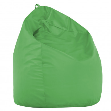 Verde puff pera XL cuero ecológico