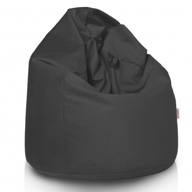 Gris puff pera terciopelo