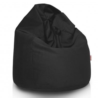 Negro puff pera terciopelo