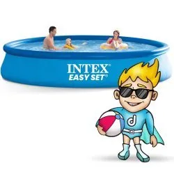 Piscina de expansión de jardín con bomba 457 x 84 cm 4en1 INTEX 28158.