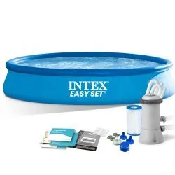 Piscina de jardín marco 457 x 84 cm 9en1 INTEX 28158