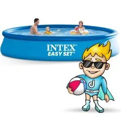 Piscina hinchable de jardín 457 x 84 cm 9en1 INTEX 28158