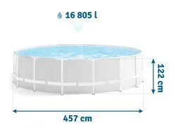 Piscina de jardín Desmontable 457x122 cm set 17in1 INTEX 26726