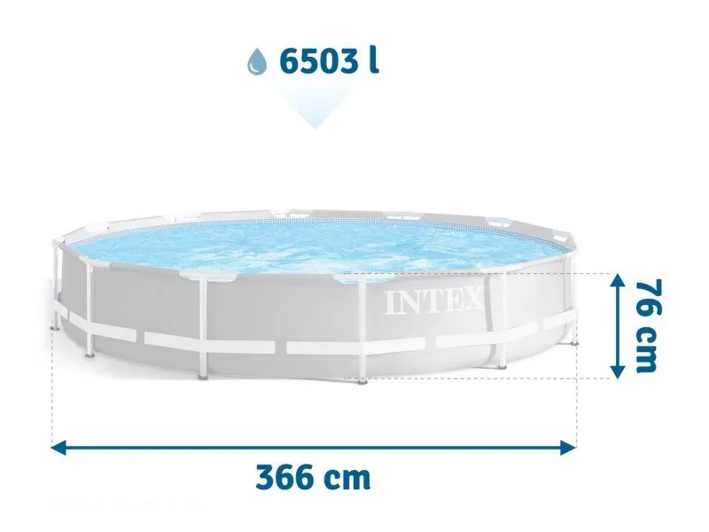 Piscina de jardín Desmontable 366 x 76 cm Juego 9 en 1 INTEX 26712