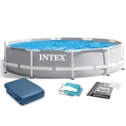 Piscina de jardín con marco 305 x 76 cm set 6-en-1 INTEX 26700