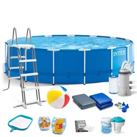 Piscina de jardín Desmontable 457 x 122 cm 17in1 INTEX 28242