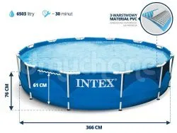 Piscina de jardín Desmontable 366 x 76 cm juego 6 en 1 INTEX 28210