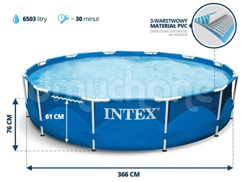 Piscina de jardín Desmontable 366 x 76 cm juego 6 en 1 INTEX 28210