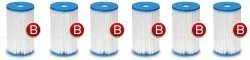 6 x Filtro para set de bomba Tipo B INTEX 29005.