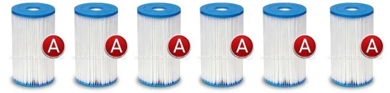 6 x Filtro para juego de bomba Tipo A INTEX 29000.