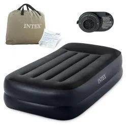 Colchón de Terciopelo 191x99x42 cm con Bomba Eléctrica Integrada INTEX 64122ND