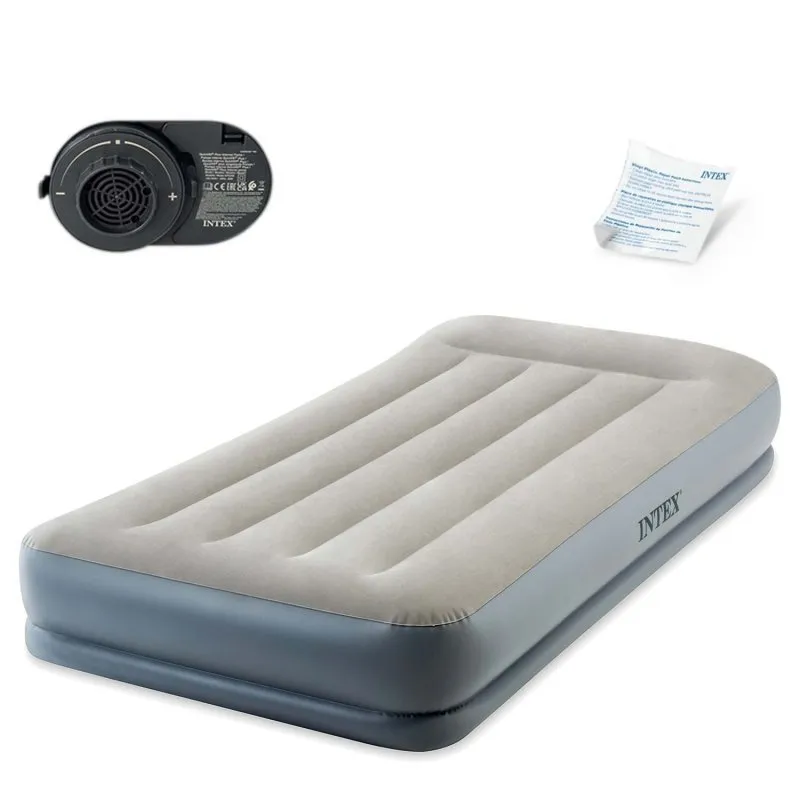 Colchón Hinchable con bomba eléctrica incorporada unipersonal INTEX 64116ND