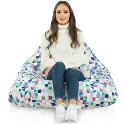 Puff Asiento de Suelo XL Bermuda - Tejido Estampado Premium – vista 59