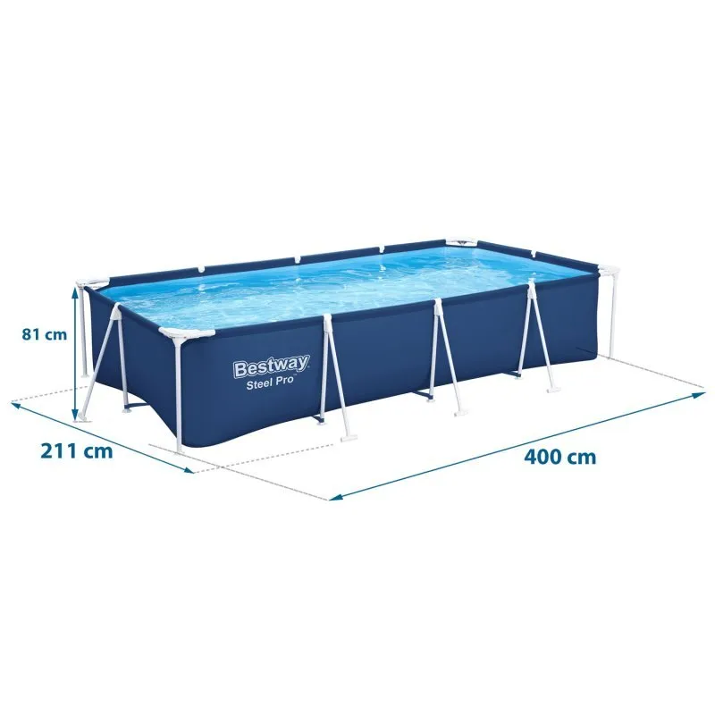 Bestway 56405N 400 x 211 x 81 cm 15en1 piscina de jardín con rejilla