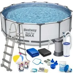 Bestway 5612Z Piscina con Estructura 488 x 122 cm Set 19 en 1