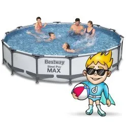 Juego de piscina de jardín Desmontable de 427 x 84 cm 17en1 Bestway 56595.