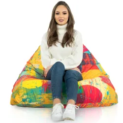 Puff Asiento de Suelo XL Bermuda - Tejido Estampado Premium – vista 44