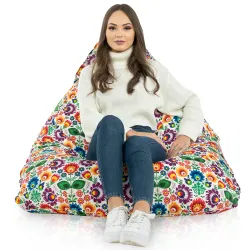Puff Asiento de Suelo XL Bermuda - Tejido Estampado Premium – vista 45