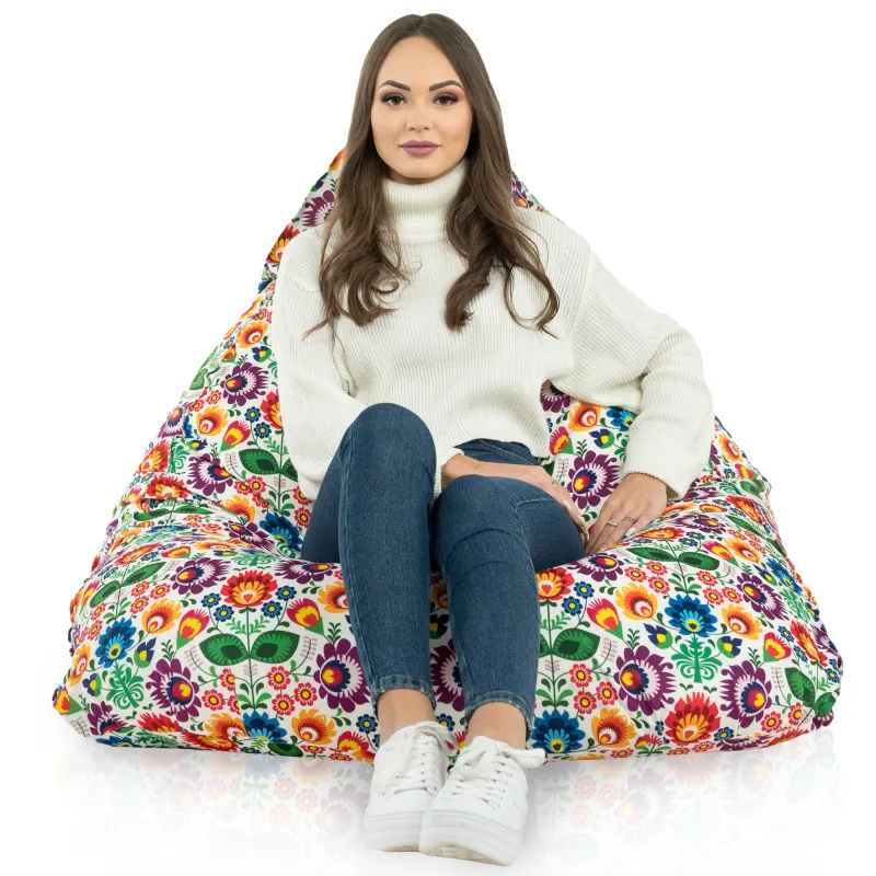 Puff Asiento de Suelo XL Bermuda - Tejido Estampado Premium – vista 45