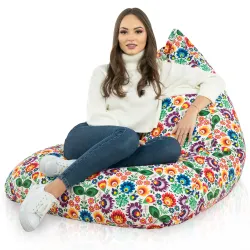 Puff Asiento de Suelo XL Bermuda - Tejido Estampado Premium – vista 61