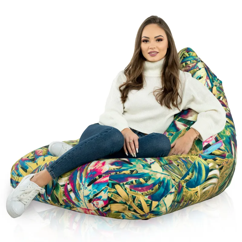 Puff Asiento de Suelo XL Bermuda - Tejido Estampado Premium – vista 46